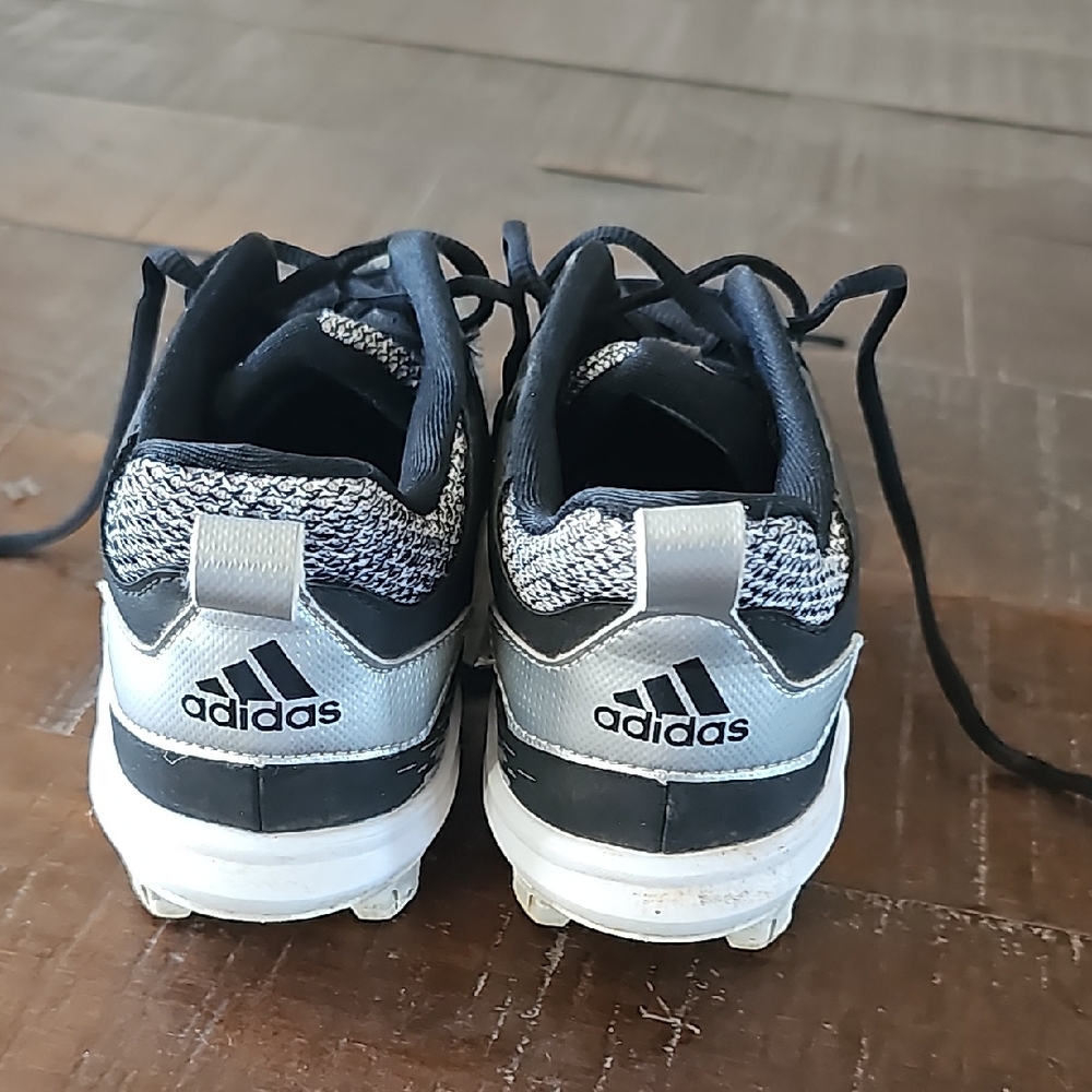 Adidas Black and White Men's Cleats - Picture 3 of 4